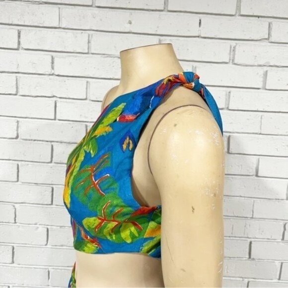 Farm Rio Women’s Blue Sunny Day One-shoulder Maxi Dress - Size M - Picture 11 of 16